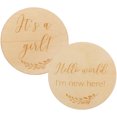 thumbnail image 1 of 2Pcs Creative Baby Growth Commemorative Cards Wooden Growth Milestone Cards, 1 of 8