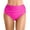 Hot Pink, variant on Women's High Waist Bikini Bottoms Ruched Cutout Full Coverage Beach Swimming Yoga