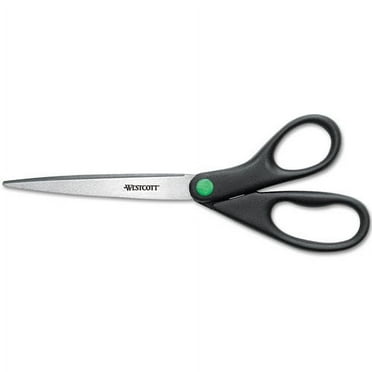 Westcott KleenEarth Scissors, 9\" Long, 3.75\" Cut Length, Black Straight Handle