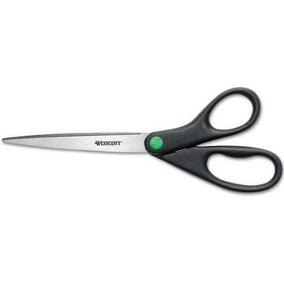 Kleenearth Scissors, 9" Long, 3.75" Cut Length, Black Straight Handle | Bundle of 2 Each