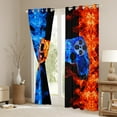 thumbnail image 3 of Castle Fairy Abstract Game Controller Boy Girl Black Out Curtains,Gradient Teens Game Gamepads Curtains Pack of 2 (42x63 Each),Blue Orange Red Ombre Bedroom Curtains,Ultra Soft Home Decor, 3 of 6