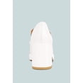 thumbnail image 5 of Morgan Metallic Embellishment Leather Platform Loafers in White, 5 of 7