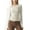 Off White, variant on Women's One-Shoulder Athletic Long Sleeve Top with Ruched Front Detail - Medium, Khaki