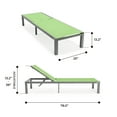 thumbnail image 4 of LeisureMod Marlin Patio Chaise Lounge Chair With Black Aluminum Frame Green, 4 of 17