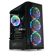ViprTech.com Pro Gaming PC Desktop Computer - Intel i5 4th Gen, AMD Radeon RX 560 4GB, 8GB RAM, 1TB, VR Ready, Wifi, RGB Fans, 1 Year Warranty, Fast Ship, Windows 10 Pro