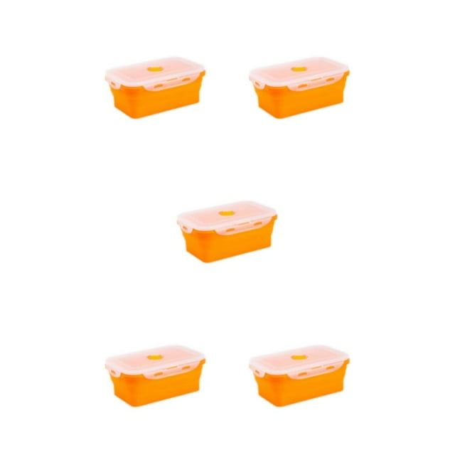 Baohd Silica Gel Convenient And Stylish Solution For Quick Lunch Break With Multiple Colors And Specifications To Choose orange 350ml 5Set
