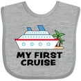 thumbnail image 3 of Inktastic My First Cruise with Cruise Ship and Palm Trees Boys or Girls Baby Bib, 3 of 4