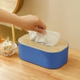 thumbnail image 2 of JeashCHAT Tissue Box Cover Stylish Tissue Box Holder Decorative Tissue Box for Kitchen Bathroom Vanity Dresser Night Stand Table Countertop Office Dorm Car, Blue, 2 of 6