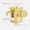thumbnail image 3 of Onward 1701BPSBC Pocket Door Pull with Privacy Lock - Rectangular, Brass, 3 of 5