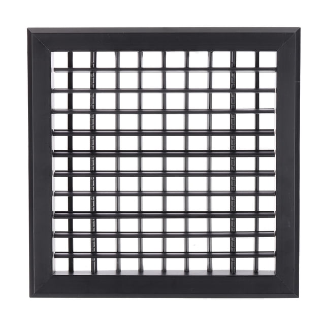 Rejilla de ventilación de plástico Uxcell de 10x10 pulgadas, salida de aire ajustable, rejillas de filtro de ventilación removibles, rejilla de aire de suministro, negra