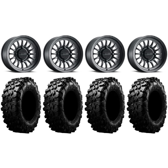 Method 411 15" Black (5 2) Wheels 32" Carnivore Tires Sportsman RZR Ranger