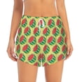 thumbnail image 2 of Pofeuu Summer Watermelon Print Women's Athletic Shorts Running Workout Shorts Tummy Control Quick Dry Gym Shorts with Pockets Double layer sports shorts-XX-Large, 2 of 7
