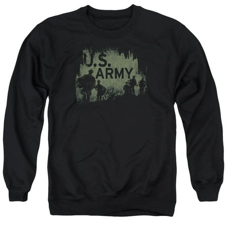 - Army Soilders Shadows Army Strong Vintage Style Adult Crewneck Sweatshirt