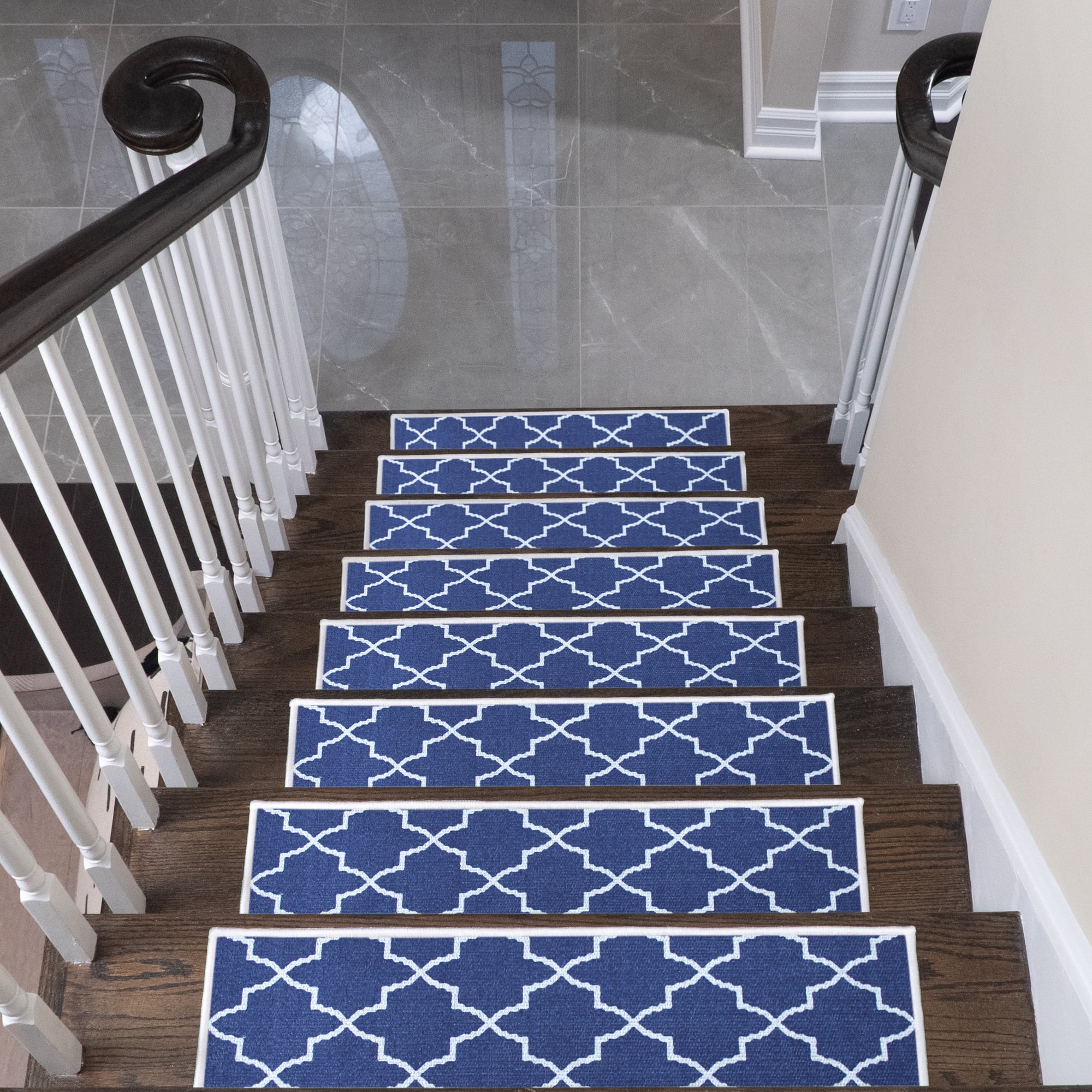 Blue 25' Stair Runner Rugs Luxury Bergama Collection Stair Carpet Runners 