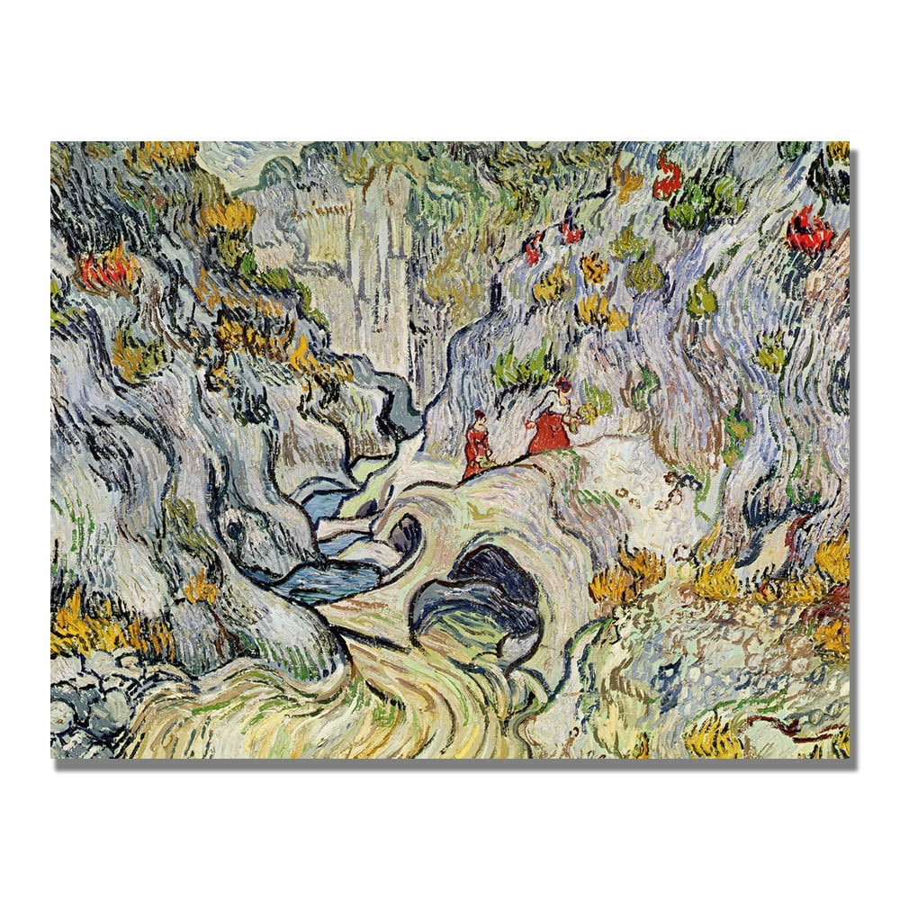 Trademark Fine Art "The Ravine of the Peyroulets" Canvas Art by Vincent van Gogh