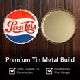 thumbnail image 4 of Licensed Pepsi Cola Bottle Cap Metal Sign 16.25" Round 3D Embossed Tin Vintage Wall Decor Retro Soda Logo for Man Cave Bar Garage Game Room Home Wall Art, 4 of 7