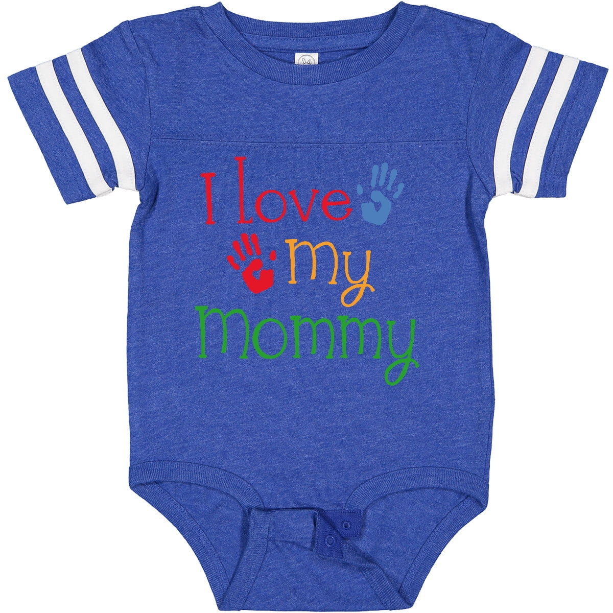 Inktastic I Love My Mommy Handprints Boys or Girls Baby Bodysuit