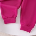 thumbnail image 4 of Kogui Baby Girl Clothes Set Kids Toddler Girl Long Sleeve Sweatshirt & Denim Straight Leg Pants Fall Winter Outfits Set 3 6 9 12 18 Months 2T 3T 4T 5T (Hot Pink,18-24 Months), 4 of 8