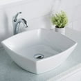 thumbnail image 3 of Kraus KCV-126 Elavo White Ceramic Flared Square Vessel Bathroom Sink, 3 of 9