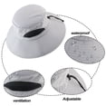 thumbnail image 3 of Sombrero para el sol para mujer con malla plegable, sombrero de pescador de ala ancha impermeable, caminata de pesca en la playa de verano, 3 of 5
