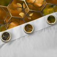 thumbnail image 4 of Manfei Marble Texture Road Blackout Curtains Set of 2 (52x84 Each),Modern Geometric Honeycomb Window Curtains,Orange Brown Curtains and Drapes For Girls Kids,Super Cozy Room Decor, 4 of 6