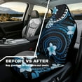 thumbnail image 5 of Yuyamidu Blue Polynesia Car Seat Covers 2pcs Set Hibiscus Vehicle Bucket Seat Cover Fashion Driver Seat Covers for Women Men, Waterproof, 5 of 6
