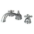 thumbnail image 1 of Kingston Brass KS3351AX 8 Inch -18 Inch Widespread Roman Tub Filler - Polished Chrome, 1 of 1