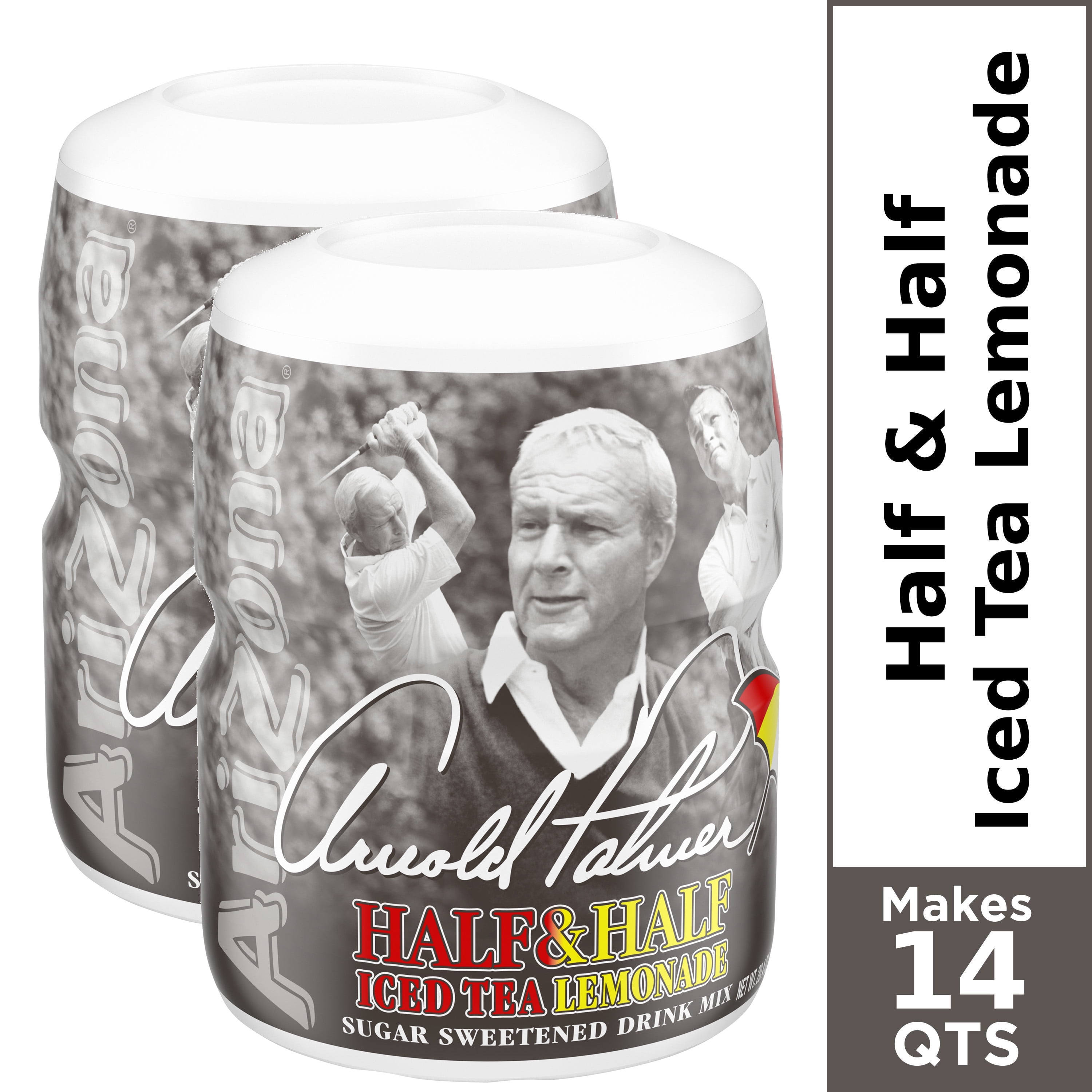 (2 Pack) AriZona Arnold Palmer Half & Half Iced Tea Lemonade Sugar Sweetened, Caffeinated