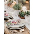 thumbnail image 5 of Tulips Spring Floral Cloth Napkins Set of 8 Reusable Dinner Napkins, Pastoral Flowers Butterfly Rustic Cocktail Napkin Washable Table Napkins for Wedding/Holiday Party/Baby Shower 20"x20", 5 of 7