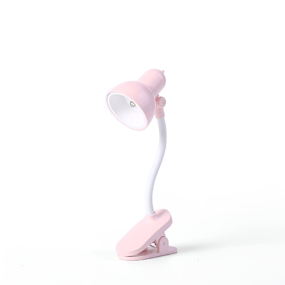 HIBIBUD Mini Clip Small Table Lamp,Desk Lamp Clip On Light Flexible Gooseneck Battery Operated Reading Lamp with Clamp for Desk,Piano,Headboard and Computers Clip Reading Lamp Household Night Light