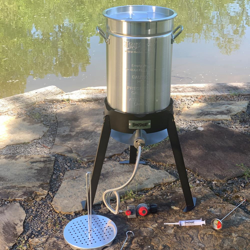 52 qt. X-Large Outdoor Aluminum Turkey Deep Fryer Pot and Burner Kit