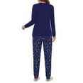 thumbnail image 5 of Fantaslook Women Pajama Sets 2 Piece Long Sleeve Pajama Sets With Long Printed Jogger Pants Sleepwear Loose Lounge Sets, 5 of 9
