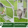 thumbnail image 4 of HighSound Catio Outdoor Cat Enclosure, Large Cat House for Multiple Cats with 7 Platforms, 2 Resting Box and 2 Bridges, Wooden Cat House Cage with Waterproof and UV Proof Cover, 111"L, Grey&White, 4 of 9