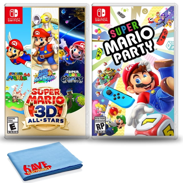 Nintendo Switch Super Mario 3D All-Stars with Super Mario Party + 6Ave Cloth Nintendo HACPAVP3A-005