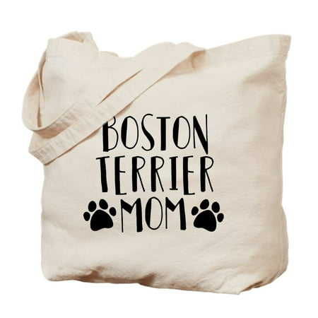 Canvas Large Boston Bag - CafePress - Boston Terrier Mom - Natural Canvas Tote Bag, Cloth Shopping Bag