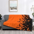 thumbnail image 2 of Fuzoiu Halloween Bats Print Flannel Blanket,Throw Blanket,Flannel Home Decor,Fleece Bed Blankets,Cozy Soft Blanket for Bed, Sofa, Camping, and Travel-60"x50", 2 of 6