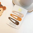 thumbnail image 2 of 3 Pcs/set Children Frosted Simplicity Hairpins For Girls Star Oval Triangle Square Hair Clips For Kids Snap Hair Clips Hairpins, 2 of 5