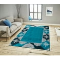 thumbnail image 2 of RUG AND DECOR Newport Collection Modern Abstract Geometric Design Area Rug Turquoise Grey Living Room Bed Room Carpet Alfombras para Sala, 2 of 5