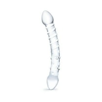 Glas Double Trouble 10" Glass Dildo, White