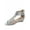 Silver, variant on Daiso-28 Women Peep Toe Glittle Gladiator Low Wedge Heel Sandals Party Shoes ( Champagne, 6)