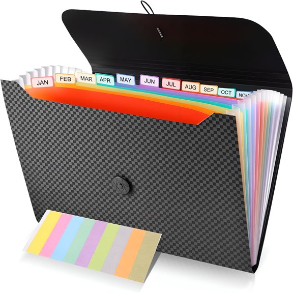 CCOCC File Organizer, 13-Pocket Expanding Folder Accordion Folder | Great for Home, Office, Travel & Classroom