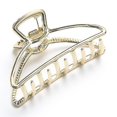 thumbnail image 1 of Paquete de 2 pinzas de pelo de Metal antideslizantes de Color dorado, accesorios para el cabello de moda para mujeres y niñas, 1 of 5
