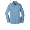 thumbnail image 3 of Port Authority Women's Long Sleeve Carefree Poplin Shirt, 3 of 4