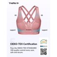 thumbnail image 4 of Sujetador deportivo Yvette High Impact, espalda cruzada, rosa, rojo, XL, 4 of 9