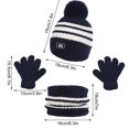 thumbnail image 3 of Xunlbb Scarf Set Winter Warm Hat Scarf Gloves Kids Winter Beanie Hat Warm Knit Thick Ski Cap With PomPom And Scarf Gloves Set For Girls Boys Christmas Gift on Clearance, 3 of 9