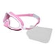 thumbnail image 3 of Gafas de natación para niños, visión amplia, ajustables, antivaho, elegantes, con protector nasal. Rosa Blanco, 3 of 9