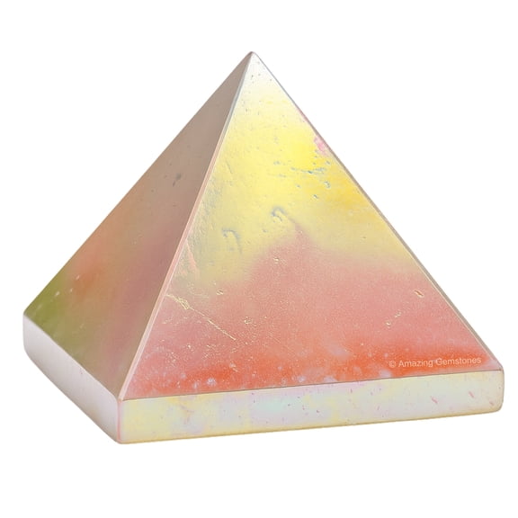 Angel Aura Quartz Pyramid Crystal Healing Stones - 2" Pyramid