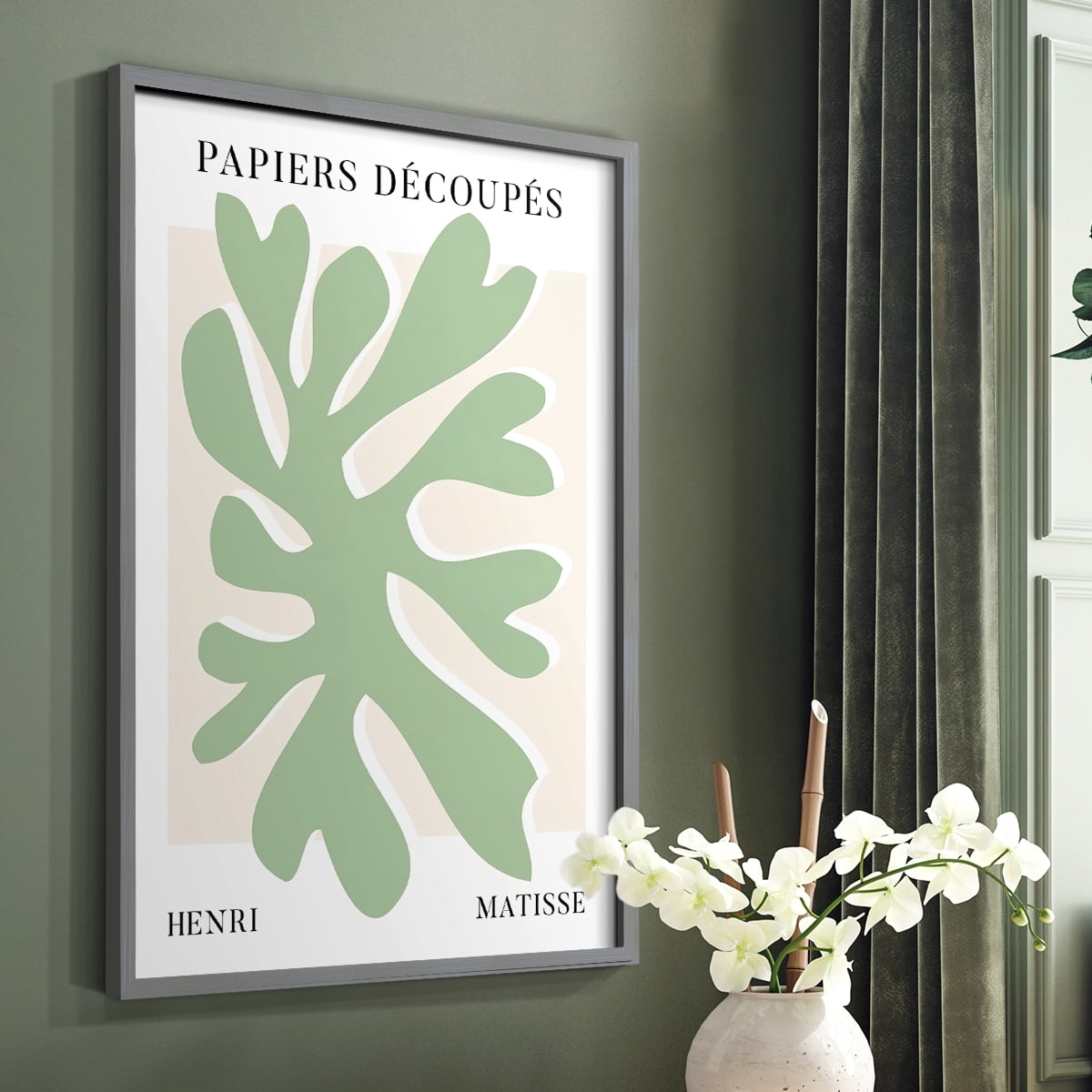 Matisse CV Framed Print in Gray Solid Wood 11 x 14 Framed Print