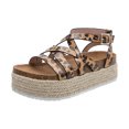 thumbnail image 2 of Sandalias planas con plataforma para mujer Sandalias con hebilla cruzada y correa fina Wmkox8yii  nm2266, 2 of 8