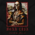 thumbnail image 2 of Leonardo Da Vinci Mona Lisa Skeleton Womens Slim Fit Graphic Tee Brisco Brands S, 2 of 5